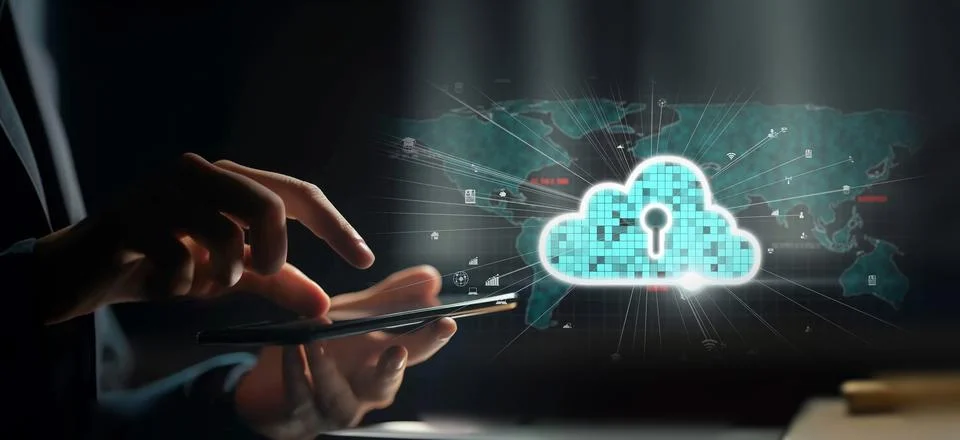 Cloud Computing Power Enhance Cloud Strategy for Business EIDE Stockfoto's