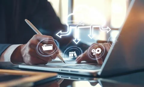 Cloud Computing Power Enhance Cloud Strategy for Business EIDE Stock Photos