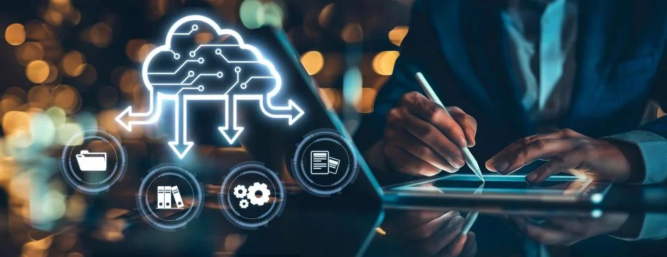 Cloud Computing Power Enhance Cloud Strategy for Business EIDE 写真素材