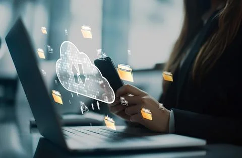Cloud Computing Power Enhance Cloud Strategy for Business EIDE 写真素材