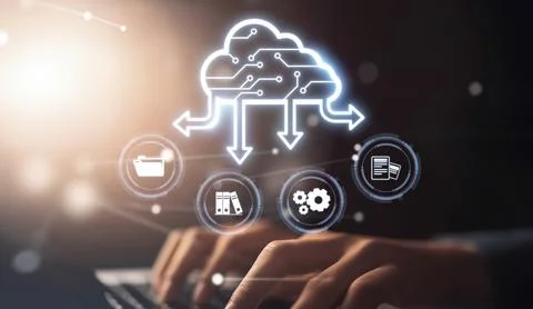 Cloud Computing Power Enhance Cloud Strategy for Business EIDE Stock Photos