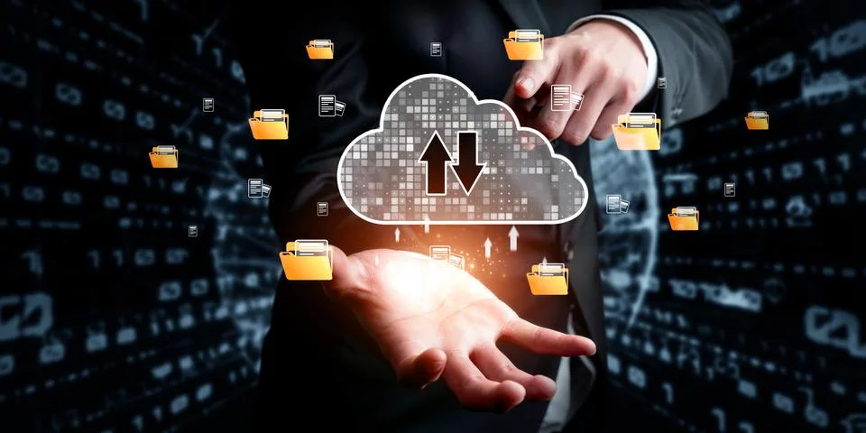 Cloud Computing Power Enhance Cloud Strategy for Business EIDE Stock Photos