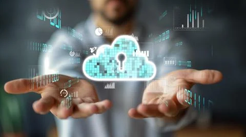 Cloud Computing Power Enhance Cloud Strategy for Business FaaS Foto stock