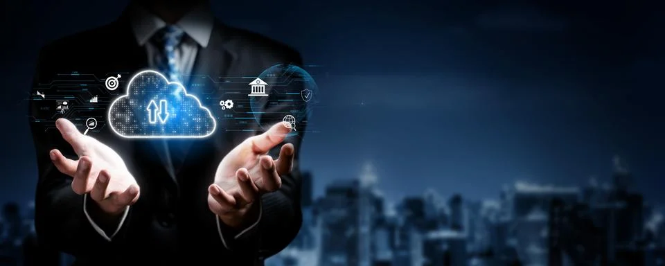 Cloud Computing Power Enhance Cloud Strategy for Business FaaS 库存照片