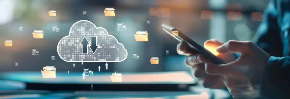 Cloud Computing Power Enhance Cloud Strategy for Business EIDE Stock Photos