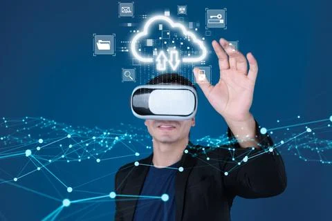 Cloud Computing Power Enhance Cloud Strategy for Business EIDE 스톡 사진
