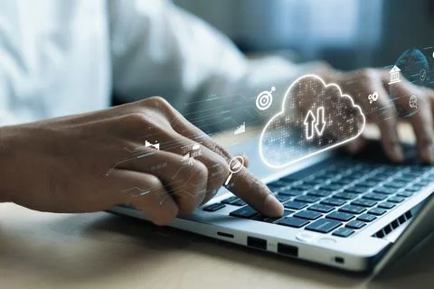Cloud Computing Power Enhance Cloud Strategy for Business FaaS Stock Photos