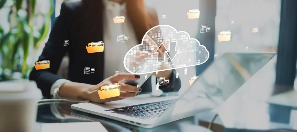 Cloud Computing Power Enhance Cloud Strategy for Business EIDE 写真素材