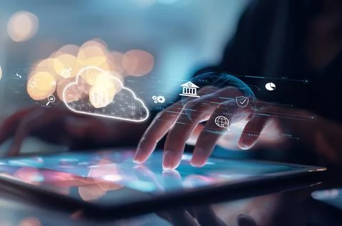 Cloud Computing Power Enhance Cloud Strategy for Business EIDE Stock Photos