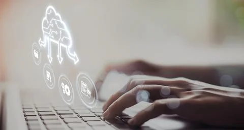 Cloud Computing Power Enhance Cloud Strategy for Business EIDE Stock Photos