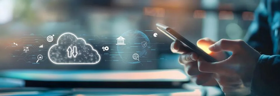 Cloud Computing Power Enhance Cloud Strategy for Business EIDE 写真素材