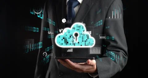 Cloud Computing Power Enhance Cloud Strategy for Business FaaS Foto stock