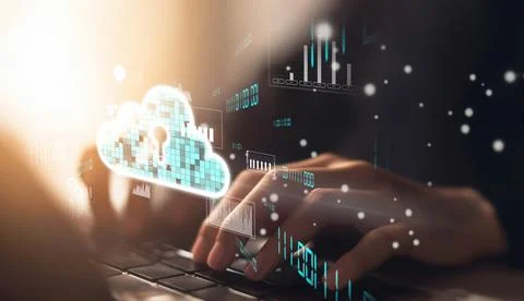 Cloud Computing Power Enhance Cloud Strategy for Business EIDE 库存照片