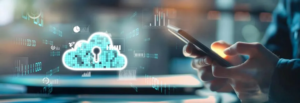 Cloud Computing Power Enhance Cloud Strategy for Business EIDE 库存照片