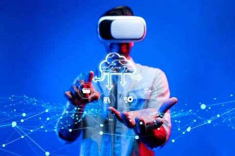 Cloud Computing Power Enhance Cloud Strategy for Business FaaS Foto stock