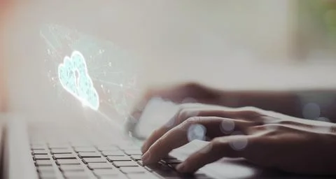 Cloud Computing Power Enhance Cloud Strategy for Business EIDE 库存照片