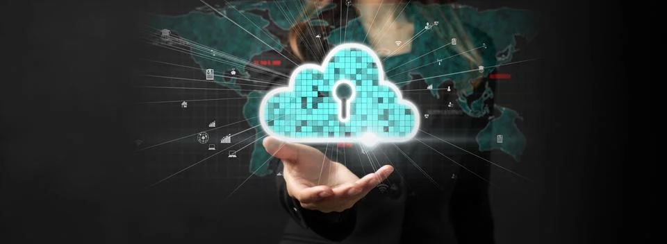 Cloud Computing Power Enhance Cloud Strategy for Business FaaS 库存照片