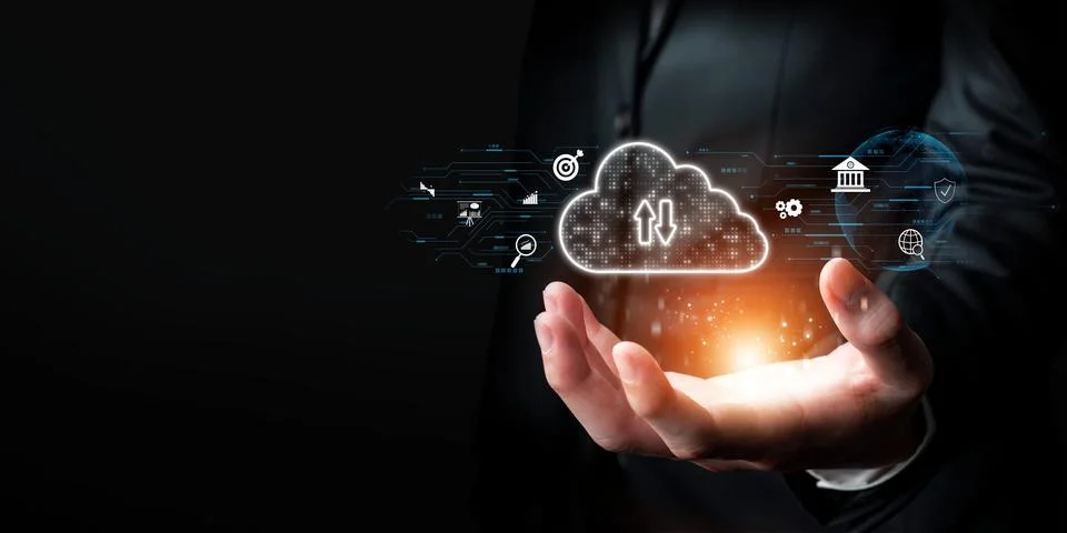 Cloud Computing Power Enhance Cloud Strategy for Business FaaS Stock Photos