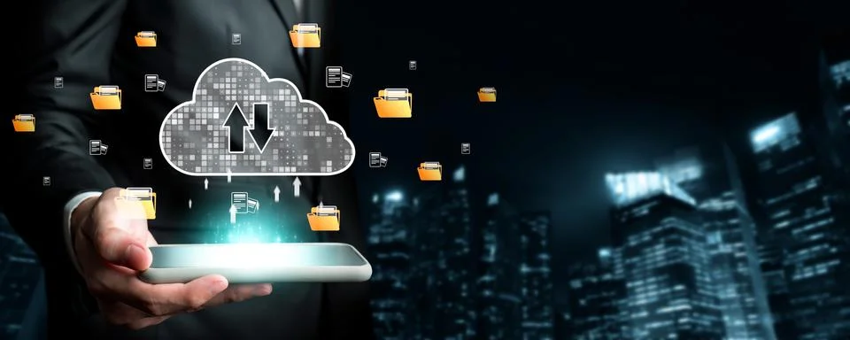 Cloud Computing Power Enhance Cloud Strategy for Business EIDE 写真素材