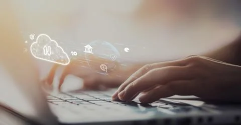 Cloud Computing Power Enhance Cloud Strategy for Business EIDE Stock Photos