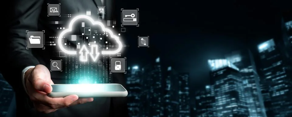 Cloud Computing Power Enhance Cloud Strategy for Business EIDE Stock Photos