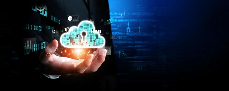 Cloud Computing Power Enhance Cloud Strategy for Business FaaS Foto stock