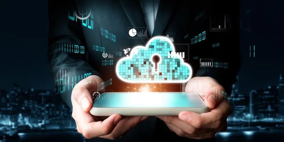 Cloud Computing Power Enhance Cloud Strategy for Business FaaS Stock Photos