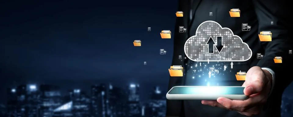 Cloud Computing Power Enhance Cloud Strategy for Business EIDE Stock Photos