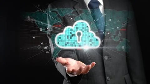 Cloud Computing Power Enhance Cloud Strategy for Business FaaS Foto stock