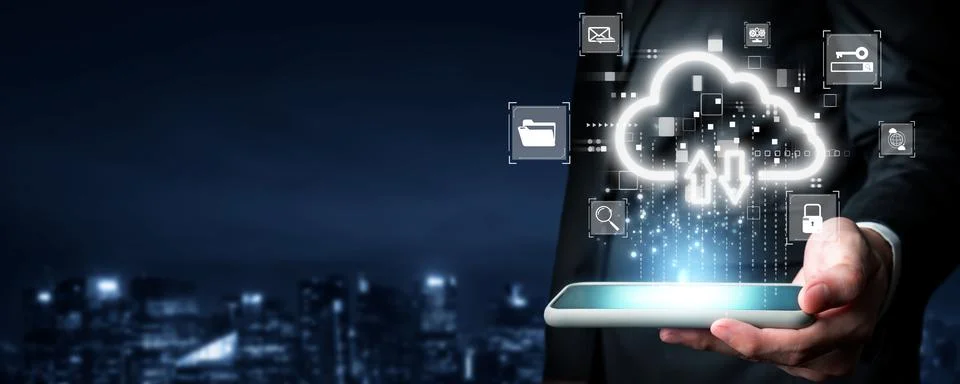 Cloud Computing Power Enhance Cloud Strategy for Business EIDE Stock Photos