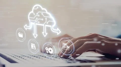 Cloud Computing Power Enhance Cloud Strategy for Business EIDE Stock Photos