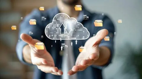 Cloud Computing Power Enhance Cloud Strategy for Business EIDE Stock-Fotos
