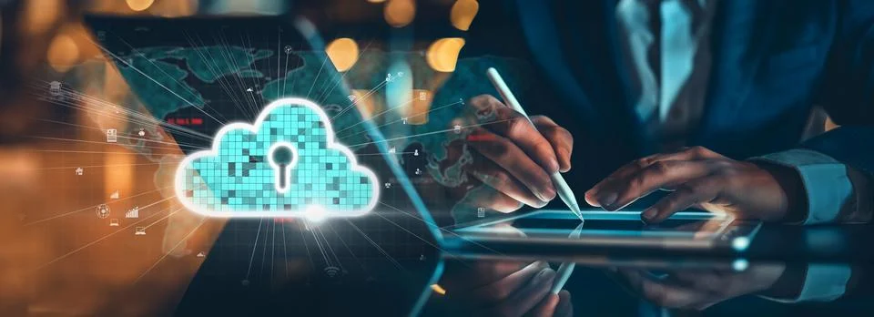 Cloud Computing Power Enhance Cloud Strategy for Business EIDE 스톡 사진