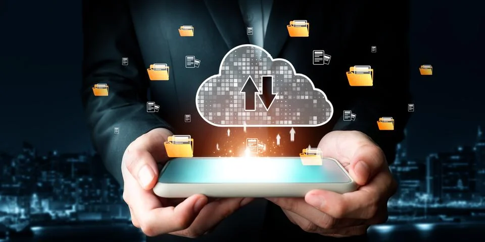 Cloud Computing Power Enhance Cloud Strategy for Business EIDE Stock Photos