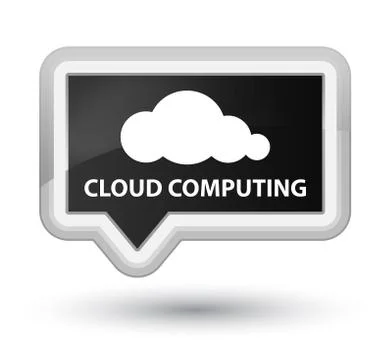 Cloud computing prime black banner button Illustrazione stock
