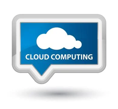 Cloud computing prime blue banner button Illustrazione stock