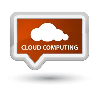 Cloud computing prime brown banner button 库存插图