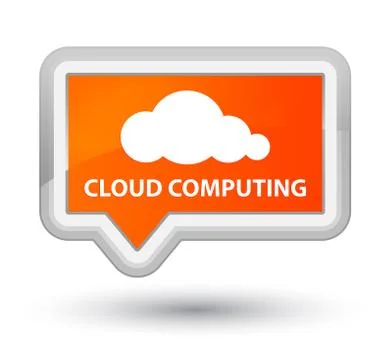 Cloud computing prime orange banner button イラスト素材