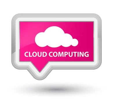Cloud computing prime pink banner button Stock Illustration