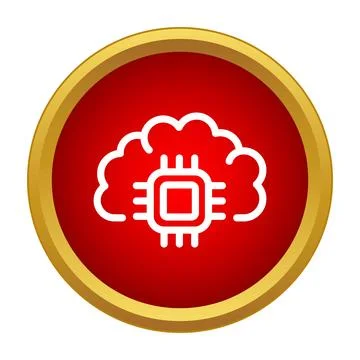 Cloud computing processor icon representing data technology Illustrazione stock