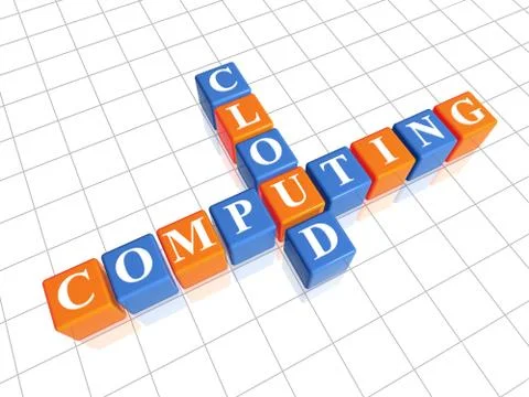 Cloud computing puzzle Stock Illustration