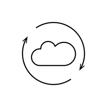 Cloud computing, refresh, SEO icon. Simple line, outline vector elements of Stock Illustration