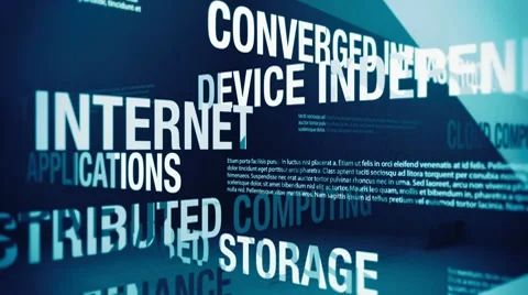 Cloud Computing Related Terms Background Loop HD Stock Footage