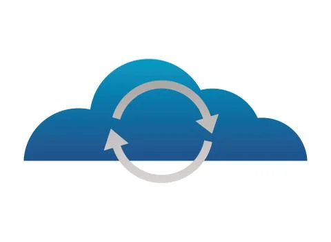 Cloud computing reload data Stock Illustration