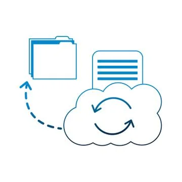 Cloud computing reload folder file data document sharing 스톡 일러스트