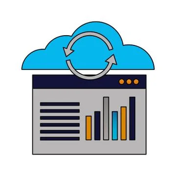 Cloud computing reload website report Illustrazione stock