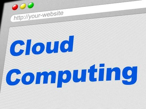 Cloud computing representing information technology and cyberspace Stock Illustration