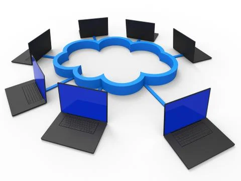 Cloud Computing Representing Information Technology And Communication 스톡 일러스트