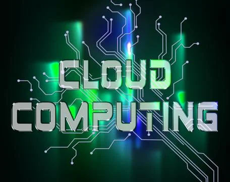 Cloud Computing Represents Online Data And Storage イラスト素材