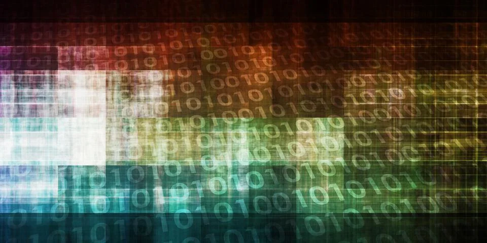 Cloud Computing Reveals Intricate Network Data Transformation イラスト素材